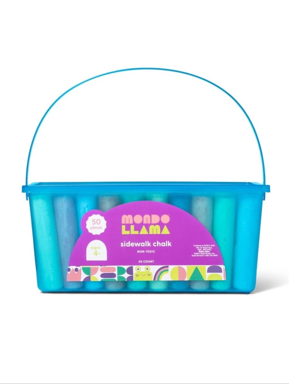 50ct Sidewalk Chalk Set with Blue Box - Mondo Llama